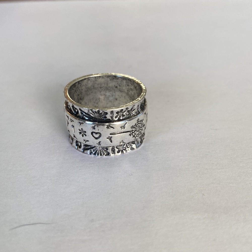 A silver toned ring “ I Am enough” size 9 - Picture 2 of 3